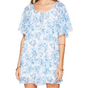Show Me Your Mumu Blue & White Floral mini dress - Small